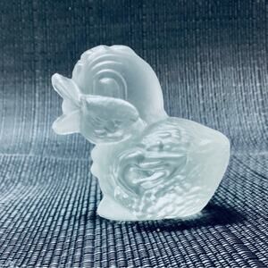Frosted Glass Chick Figurine
